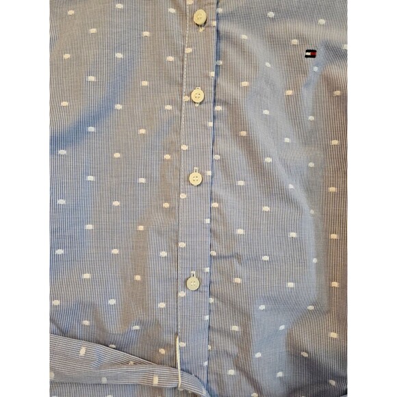 Tommy Hilfiger Shirt Dress Women 10 Blue polka dot, sleeveless NWOT - Picture 2 of 4